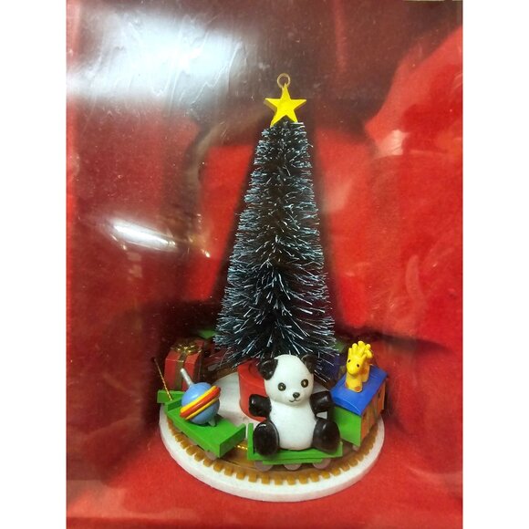 NIB Enesco Holiday Train Around a Christmas Tree Ornament Figurine - Picture 3 of 4